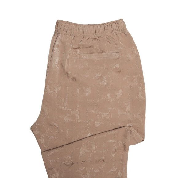 Mens Pants Joggers Beige Polyester Drawstring Loose Harem Casual Beach Large - Picture 6 of 6